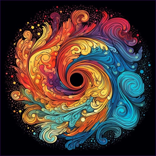 Unique Tie Dye Swirls Number 1 Art Digital Print/Picture/Home Decor Wall Art/Salon/Spa/Meditation/Sacred Space/Therapy Room/Reiki - digital