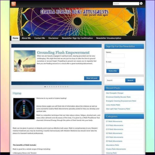 31 Chakra Healing Reiki Website - digital download