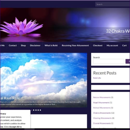 32 Chakra Healing Reiki Website - digital download